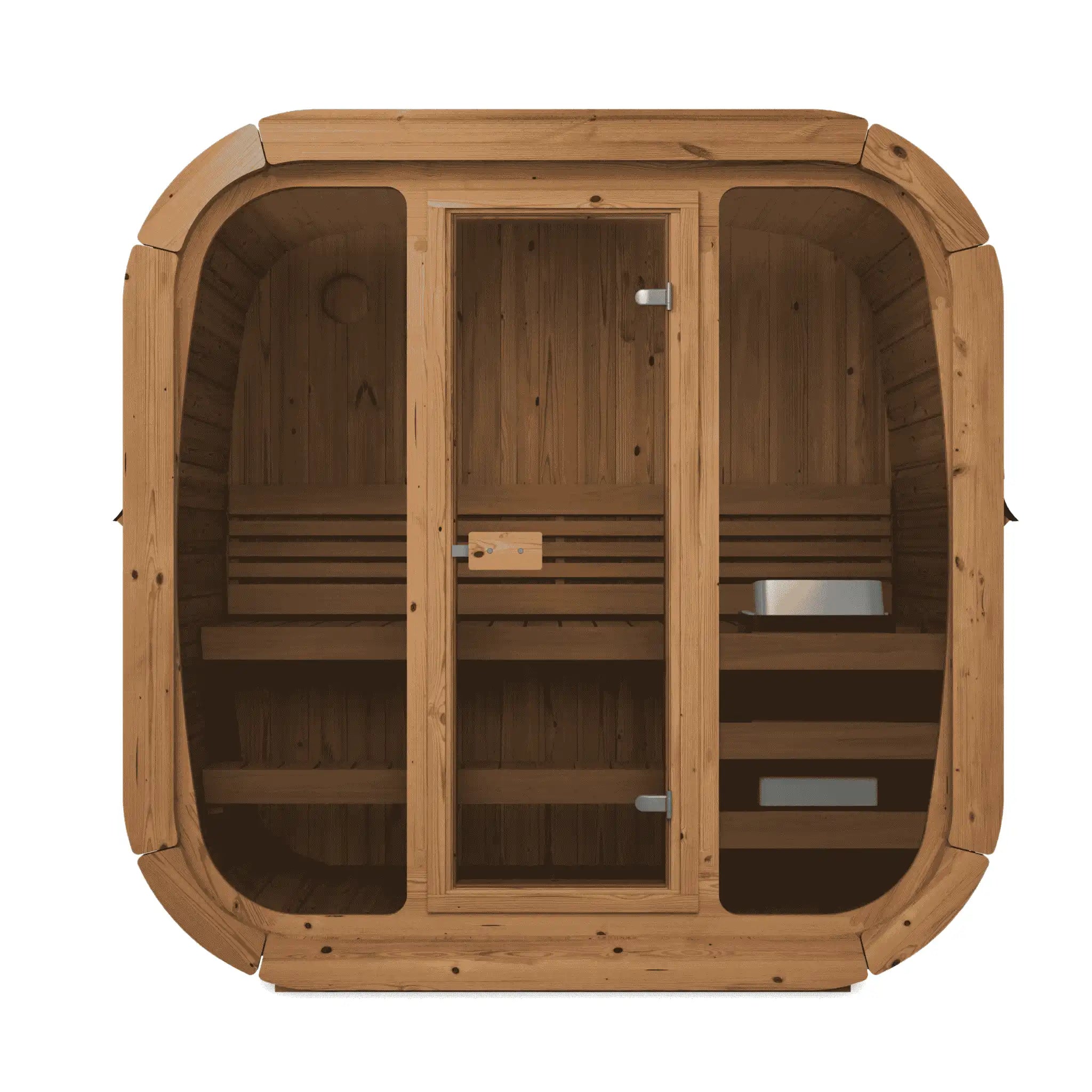 ICON 125 med frontvegg i glass – laget i thermowood