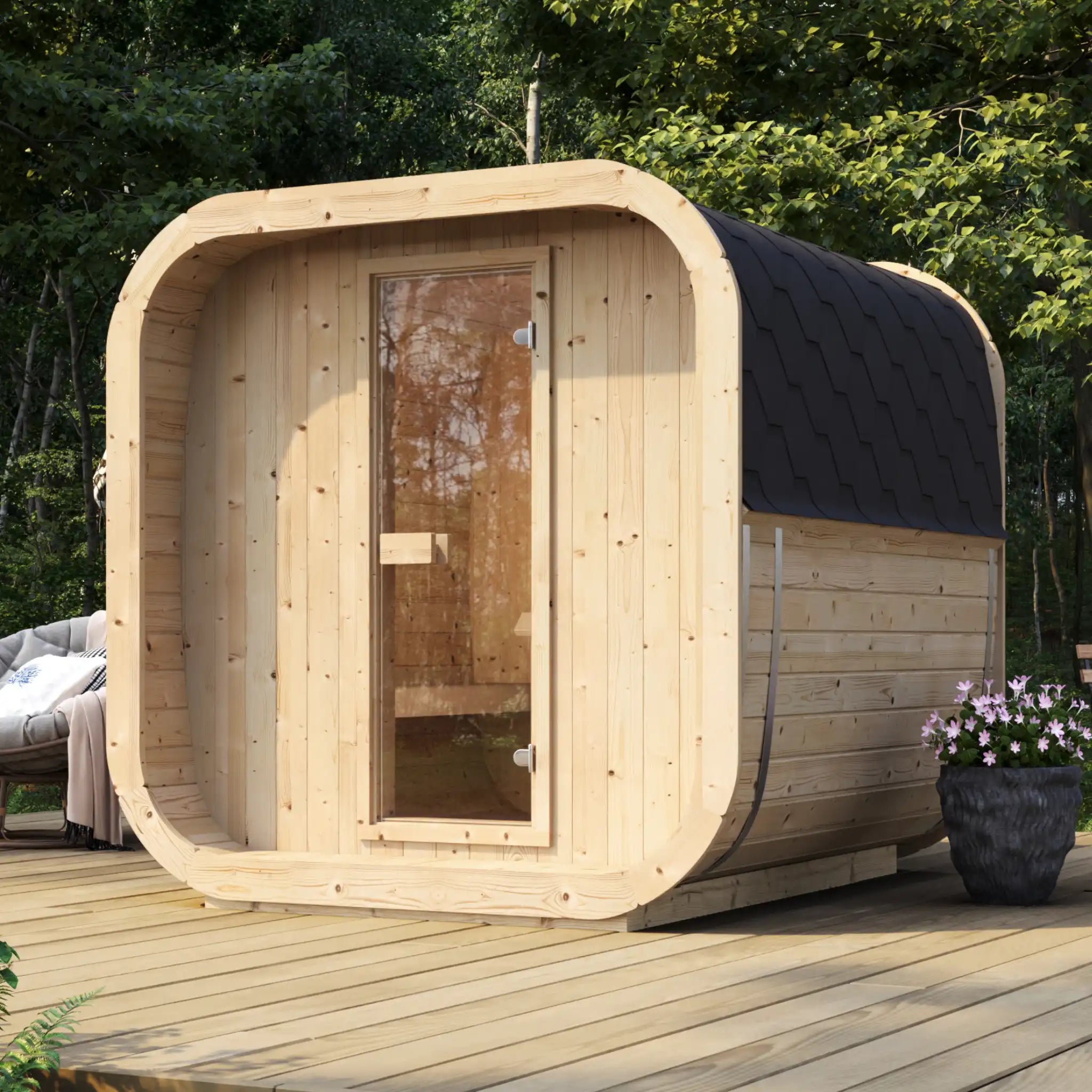 ICON 200 sauna – thermowood sauna med moderne design