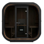 ICON 220 sauna – thermowood med hel glassfront