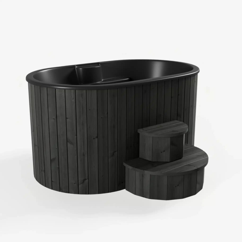 Kaldtvannskar Ofuro – ergonomisk sete (svart edition)