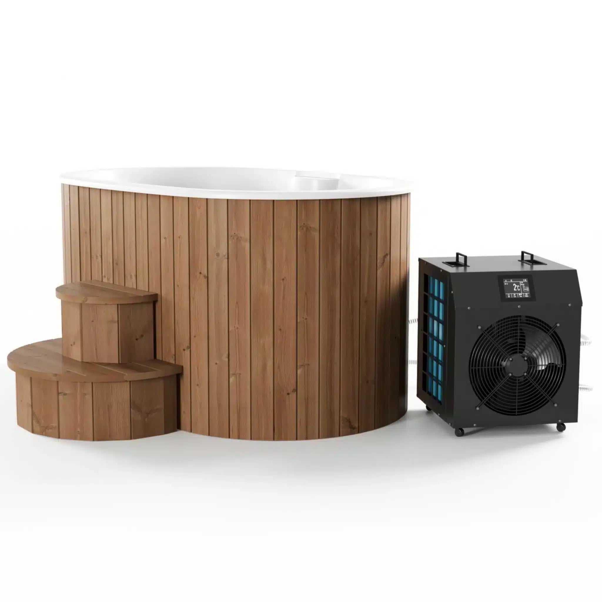 Kaldtvannskar Ofuro – ergonomisk sete (svart edition)