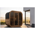 ICON 160 med frontvegg i glass – laget i thermowood